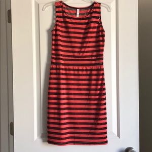 Coral and black dress